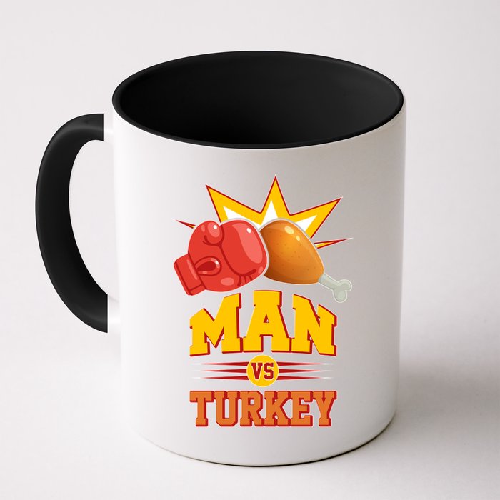 Thanksgiving Man Vs Turkey Fight Mug
