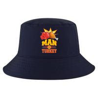 Thanksgiving Man Vs Turkey Fight Cool Comfort Performance Bucket Hat