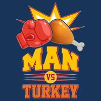 Thanksgiving Man Vs Turkey Fight Cool Comfort Performance Bucket Hat