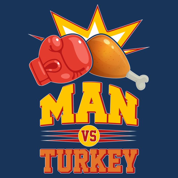 Thanksgiving Man Vs Turkey Fight Cool Comfort Performance Bucket Hat