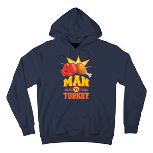 Thanksgiving Man Vs Turkey Fight Hoodie