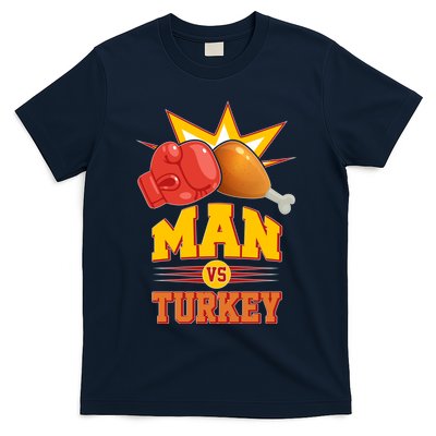 Thanksgiving Man Vs Turkey Fight T-Shirt