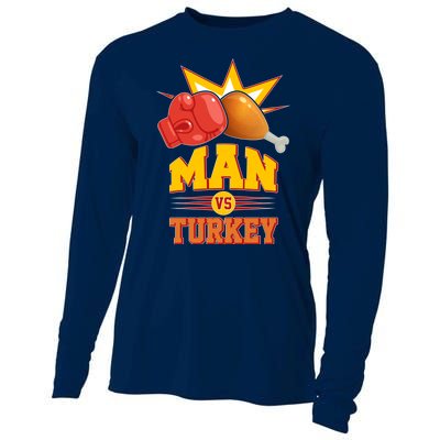 Thanksgiving Man Vs Turkey Fight Cooling Performance Long Sleeve Crew