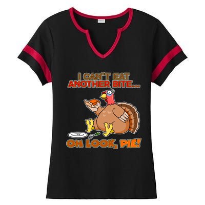 Thanksgiving Oh Look Pie! Ladies Halftime Notch Neck Tee