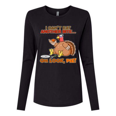 Thanksgiving Oh Look Pie! Womens Cotton Relaxed Long Sleeve T-Shirt