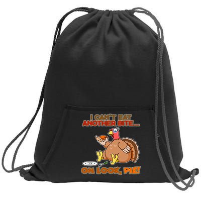 Thanksgiving Oh Look Pie! Sweatshirt Cinch Pack Bag