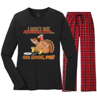 Thanksgiving Oh Look Pie! Women's Long Sleeve Flannel Pajama Set 