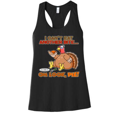 Thanksgiving Oh Look Pie! Women's Racerback Tank