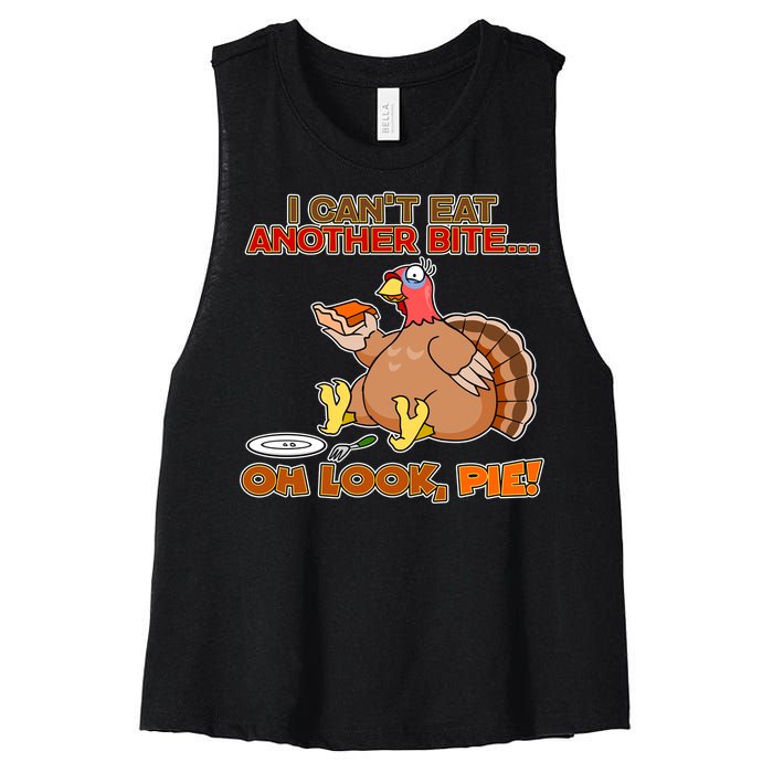 Thanksgiving Oh Look Pie! Women's Racerback Cropped Tank