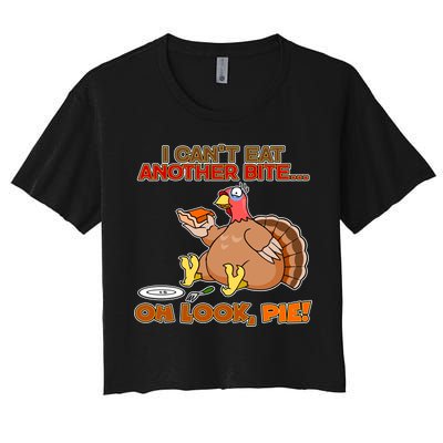 Thanksgiving Oh Look Pie! Women's Crop Top Tee