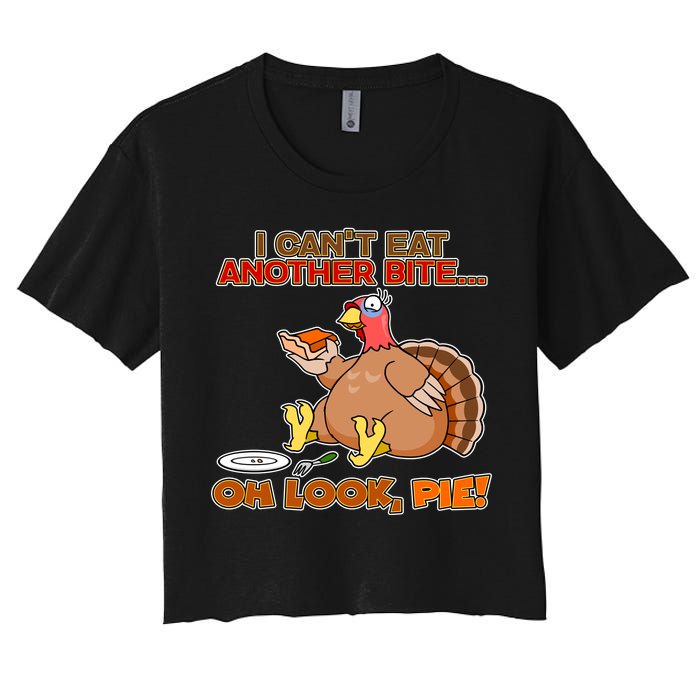 Thanksgiving Oh Look Pie! Women's Crop Top Tee