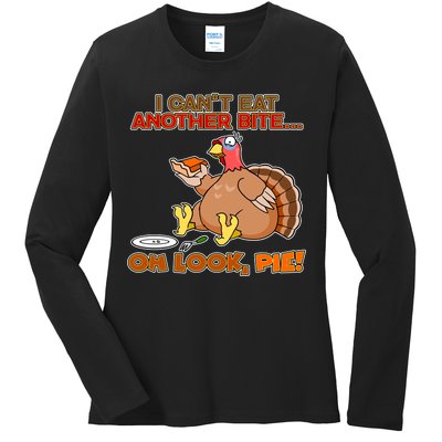 Thanksgiving Oh Look Pie! Ladies Long Sleeve Shirt