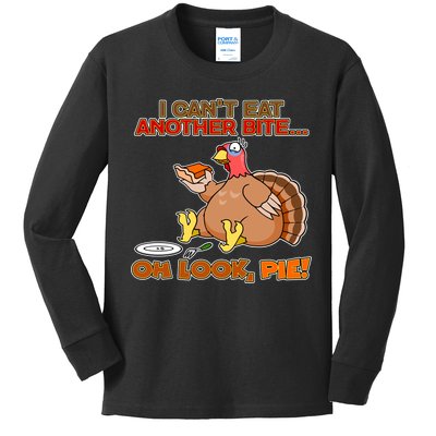 Thanksgiving Oh Look Pie! Kids Long Sleeve Shirt