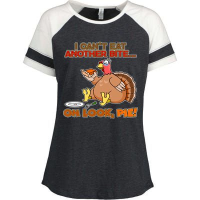 Thanksgiving Oh Look Pie! Enza Ladies Jersey Colorblock Tee