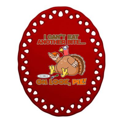 Thanksgiving Oh Look Pie! Ceramic Oval Ornament