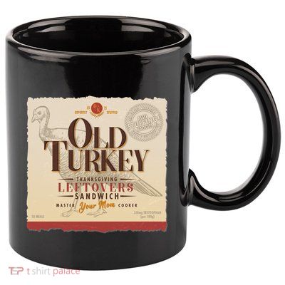 Thanksgiving Old Turkey Vintage 11oz C Handle Ceramic Mug