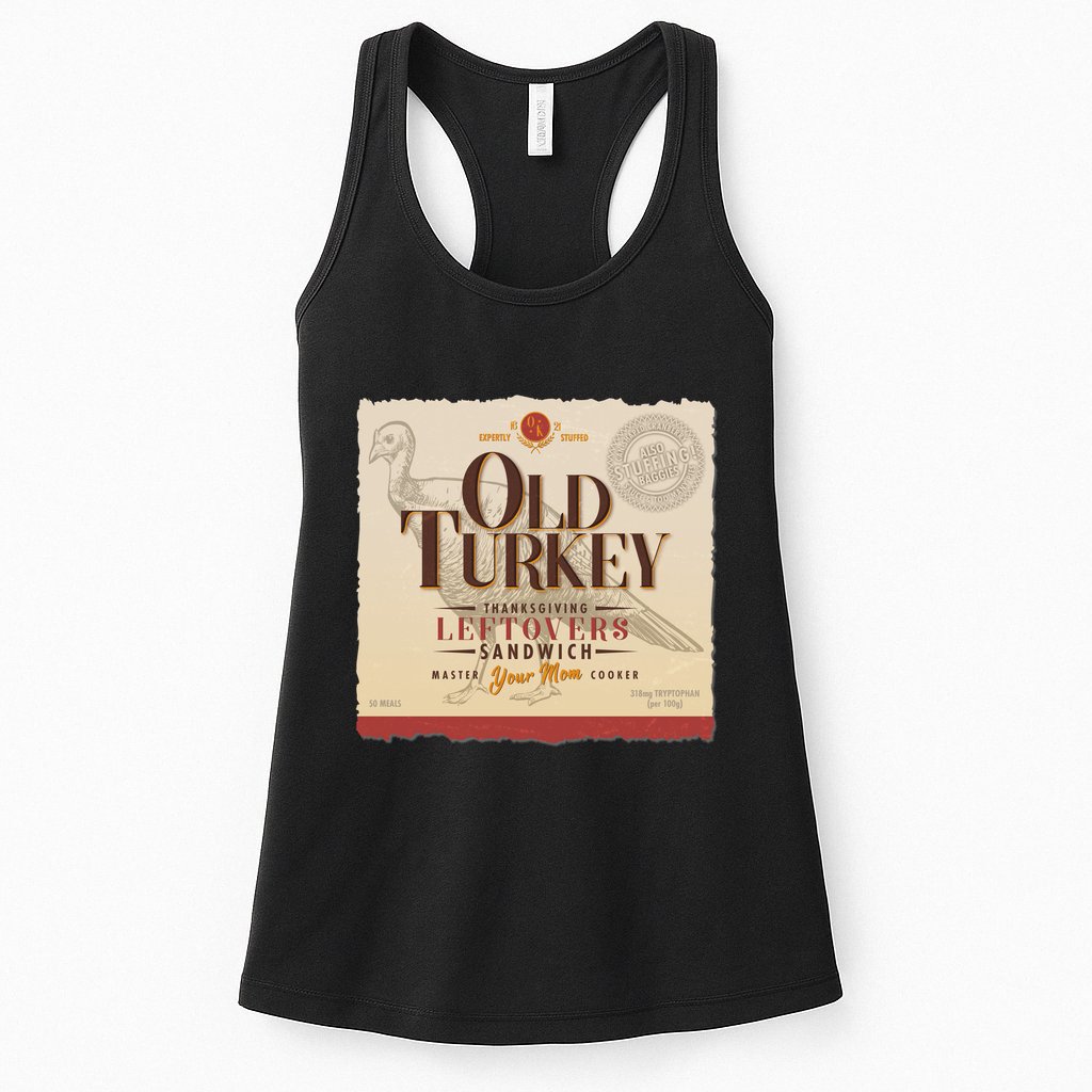 Thanksgiving Old Turkey Vintage Womens Tank Top
