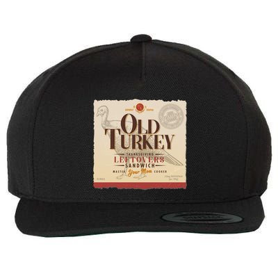 Thanksgiving Old Turkey Vintage Wool Snapback Cap