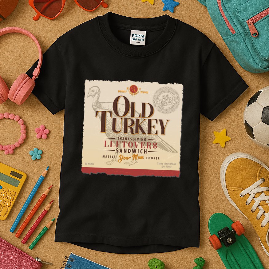 Thanksgiving Old Turkey Vintage Kids T-Shirt