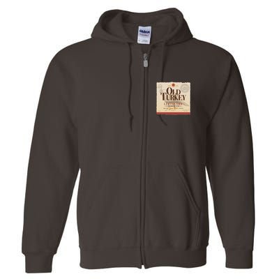 Thanksgiving Old Turkey Vintage Full Zip Hoodie