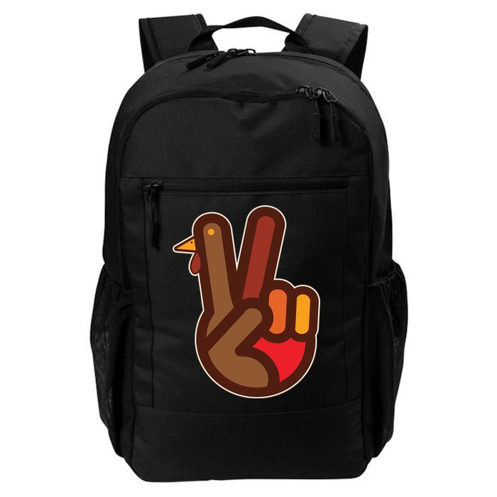 Thanksgiving Peace Sign Hand Turkey Backpack