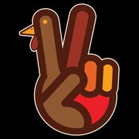 Thanksgiving Peace Sign Hand Turkey Backpack