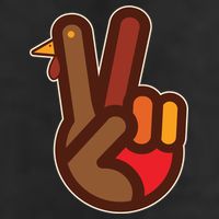Thanksgiving Peace Sign Hand Turkey Beanie