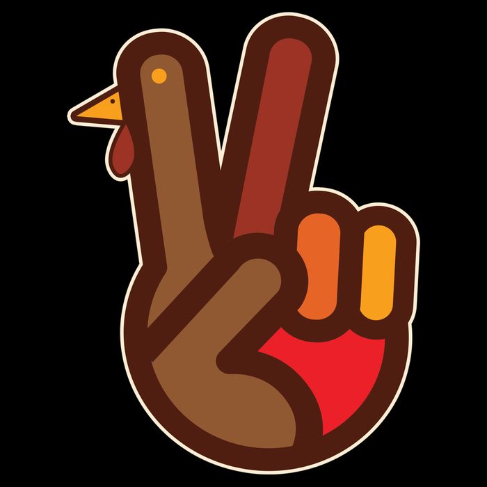 Thanksgiving Peace Sign Hand Turkey Flatbill Hat