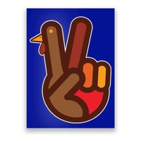 Thanksgiving Peace Sign Hand Turkey Poster