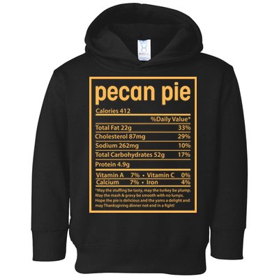 Thanksgiving Pecan Pie Nutrition Facts Toddler Hoodie