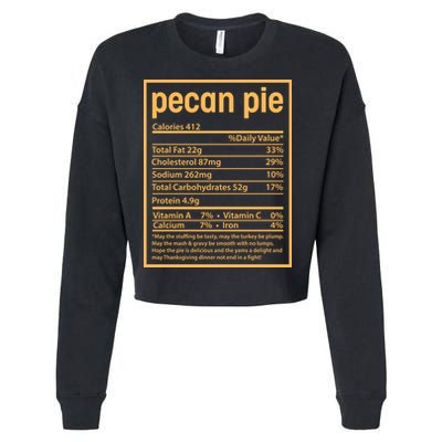 Thanksgiving Pecan Pie Nutrition Facts Cropped Pullover Crew