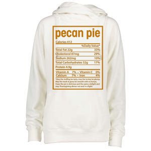 Thanksgiving Pecan Pie Nutrition Facts Womens Funnel Neck Pullover Hood