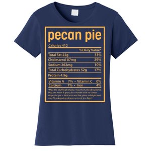 Thanksgiving Pecan Pie Nutrition Facts Women's T-Shirt