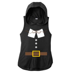 Thanksgiving Pilgrim Costume Ladies PosiCharge Tri-Blend Wicking Draft Hoodie Tank