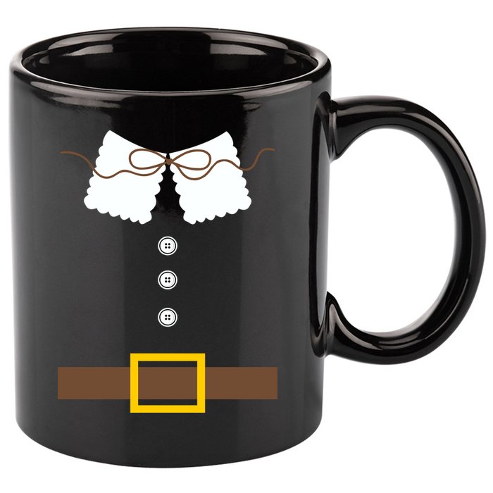 Thanksgiving Pilgrim Costume 11oz C Handle Ceramic Mug