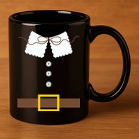 Thanksgiving Pilgrim Costume 11oz C Handle Ceramic Mug