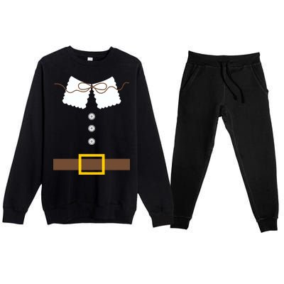 Thanksgiving Pilgrim Costume Premium Crewneck Sweatsuit Set