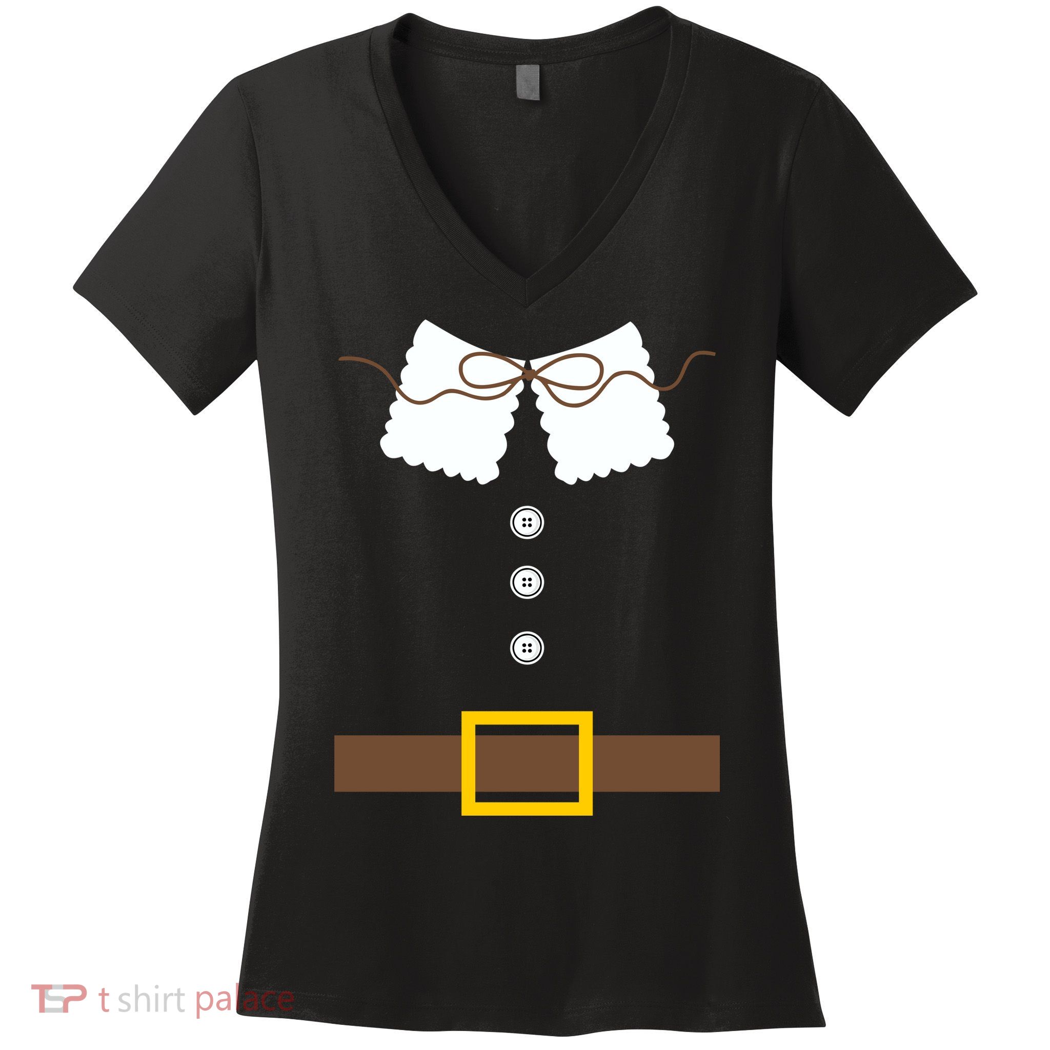 Thanksgiving Pilgrim Costume Women's V-Neck T-Shirt