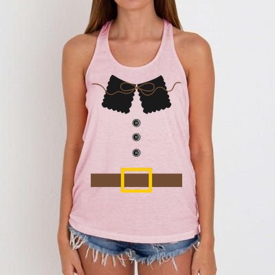 Thanksgiving Pilgrim Costume Women's Knotted Racerback Tank