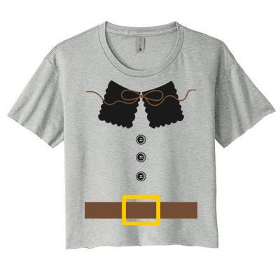 Thanksgiving Pilgrim Costume Women's Crop Top Tee