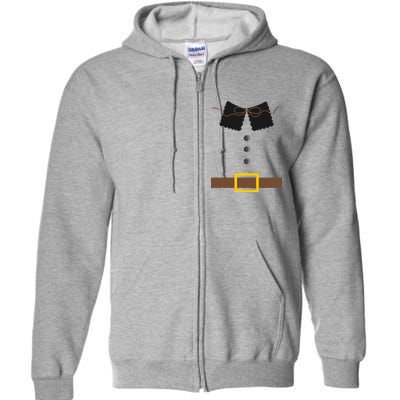 Thanksgiving Pilgrim Costume Full Zip Hoodie