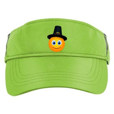 Thanksgiving Pilgrim Emoji Smiley Adult Drive Performance Visor