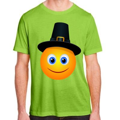 Thanksgiving Pilgrim Emoji Smiley Adult ChromaSoft Performance T-Shirt