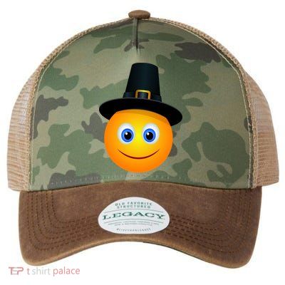 Thanksgiving Pilgrim Emoji Smiley Legacy Tie Dye Trucker Hat