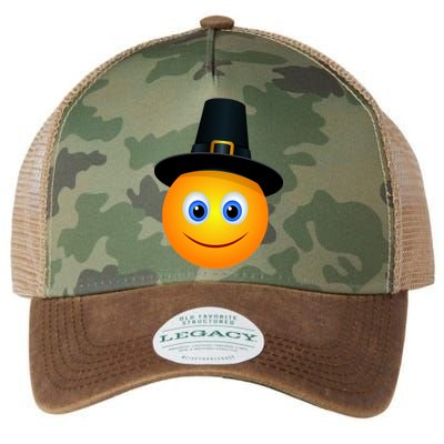 Thanksgiving Pilgrim Emoji Smiley Legacy Tie Dye Trucker Hat