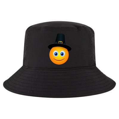 Thanksgiving Pilgrim Emoji Smiley Cool Comfort Performance Bucket Hat