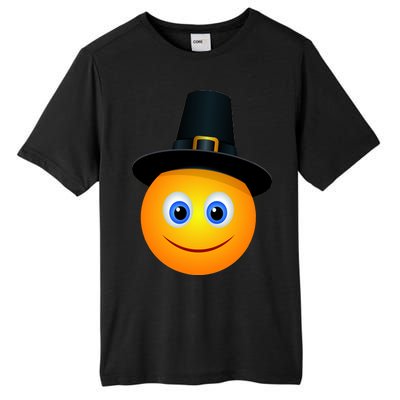 Thanksgiving Pilgrim Emoji Smiley Tall Fusion ChromaSoft Performance T-Shirt