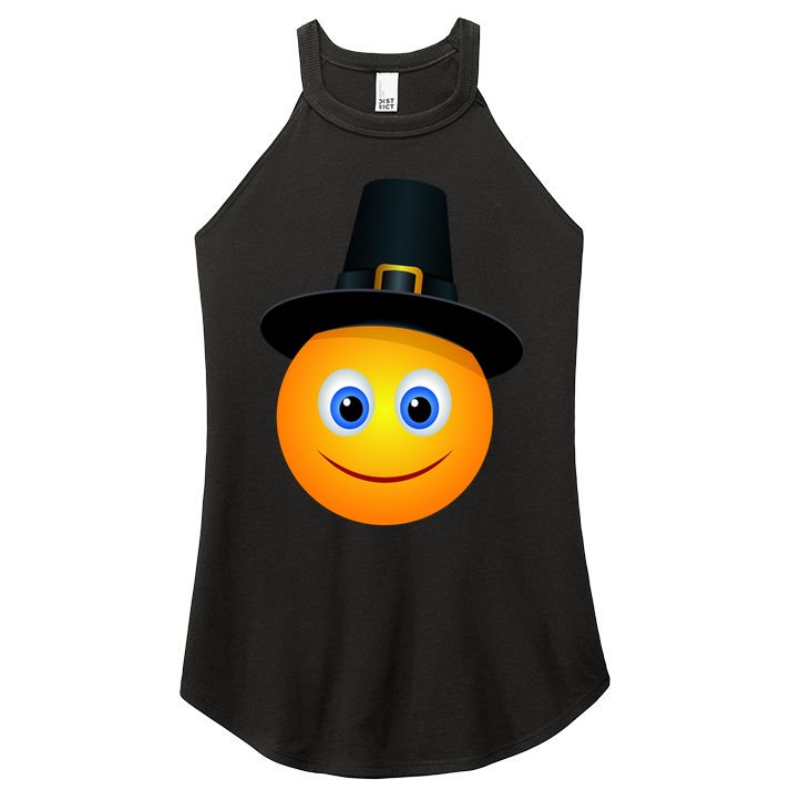Thanksgiving Pilgrim Emoji Smiley Women's Perfect Tri Rocker Tank