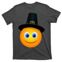 Thanksgiving Pilgrim Emoji Smiley T-Shirt