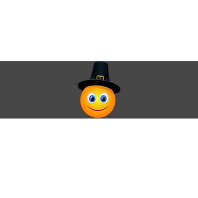 Thanksgiving Pilgrim Emoji Smiley Bumper Sticker